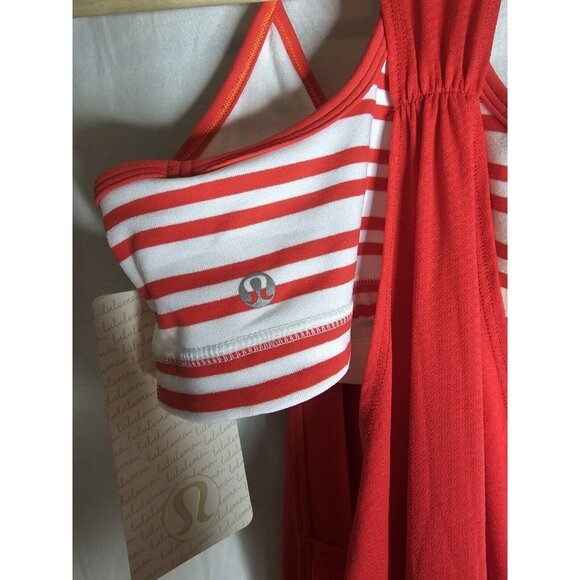 Lululemon No Limits TankLove Red / Twin Stripe Love Red- SIZE 6- NEW with Tags - Picture 5 of 8